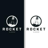 Space Rocket Logo Design, Space Vehicle Technology Vector, Simple Templet Modern Illustration vector