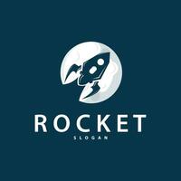 espacio cohete logo diseño, espacio vehículo tecnología vector, sencillo templet moderno ilustración vector