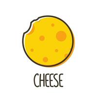 Cheese logo design. symbol. moon and star symbol. vector