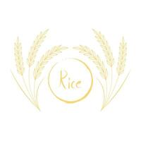 Rice symbol. Wheat symbol vector. wallpaper. logo design. vector