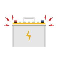 Battery vector. Battery on white background. free space for text. copy space. vector