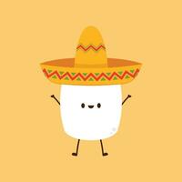Marshmallow cartoon. marshmallow character design. Marshmallow vector. vector