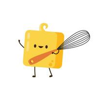 Butter vector. Butter character design. Butter on white background. vector