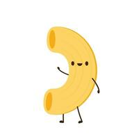 Cute Macaroni cartoon. Macaroni noodle. Macaroni character design. vector