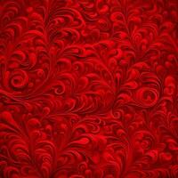 AI generated Red seamless floral background for wallpaper design. photo