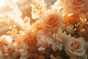 AI generated Elegant Flower Background photo