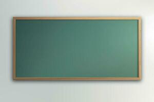School blackboard with wooden frame, chalkboard isolated vector