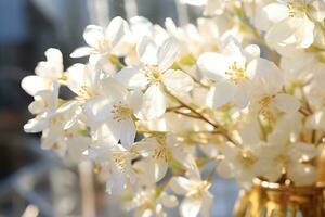AI generated Outdoor Flower Background photo