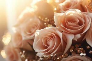 AI generated Outdoor Flower Background photo