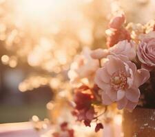 AI generated Elegant Flower Background photo