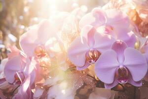 AI generated Outdoor Flower Background photo