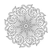 Infinite patterns adult mandala coloring book page for kdp book interior vector