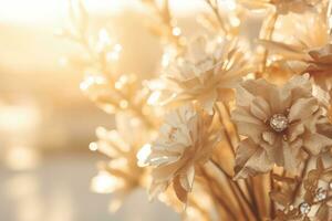 AI generated Outdoor Flower Background photo