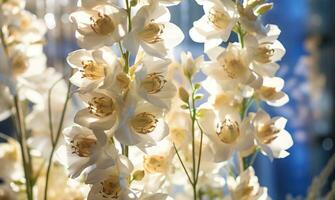 AI generated Outdoor Flower Background photo