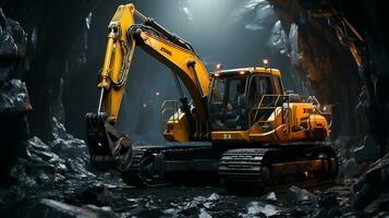 AI generated 3d realistic excavators photo