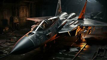 AI generated 3d realistic fighter jet photo