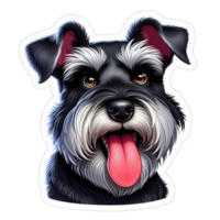 ai gegenereerd vrolijk pooch portret, sticker png