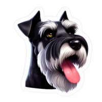 AI generated Gleeful Pooch Portrait, Sticker png