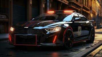 AI generated 3d realistic police car photo