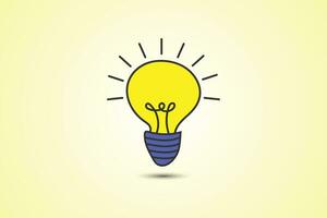 vector idea and light bulb of illustration