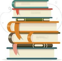 Stack of books vector