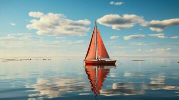 AI generated 3d realistic sailboat photo