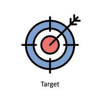 Target vector Filled outline Icon Design illustration. Business And Management Symbol on White background EPS 10 File