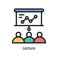 Lecture vector Filled outline Icon Design illustration. Business And Management Symbol on White background EPS 10 File