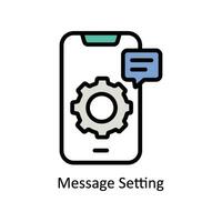 Message Setting vector Filled outline Icon Design illustration. Business And Management Symbol on White background EPS 10 File