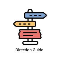 Direction Guide vector Filled outline Icon Design illustration. Business And Management Symbol on White background EPS 10 File