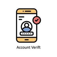 Account verify vector Filled outline Icon Design illustration. Business And Management Symbol on White background EPS 10 File