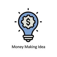 Money Making Idea vector Filled outline Icon Design illustration. Business And Management Symbol on White background EPS 10 File