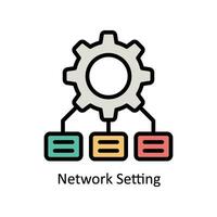 Network Setting vector Filled outline Icon Design illustration. Business And Management Symbol on White background EPS 10 File