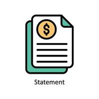 Statement vector Filled outline Icon Design illustration. Business And Management Symbol on White background EPS 10 File