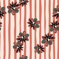 Charming seamless floral pattern with daisies in pastel hues. vector