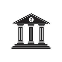 bank building icon vector