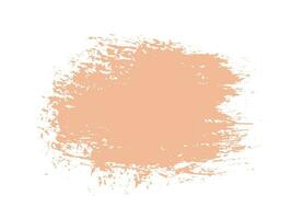 Color of the Year 2024 peach fuzz sample Vector paint brush spot Hand painted trendy color background Ink scribble dab clipart