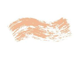 Color of the Year 2024 peach fuzz sample Vector paint brush spot Hand painted trendy color background Ink scribble dab clipart