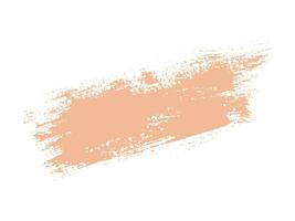 Color of the Year 2024 peach fuzz sample Vector paint brush spot Hand painted trendy color background Ink scribble dab clipart