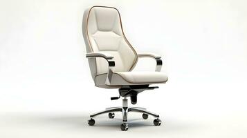 AI generated Luxury modern leather office chair comfortable and elegant in white background Ai Generated photo