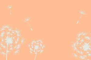 Trendy color of year 2024 - Peach Fuzz. Trendy color palette sample. Abstract floral pattern swatch colors collage. Peach Fuzz new trend vector