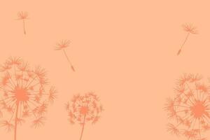 Trendy color of year 2024 - Peach Fuzz. Trendy color palette sample. Abstract floral pattern swatch colors collage. Peach Fuzz new trend vector