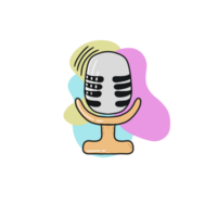 dessin animé microphone png transparent