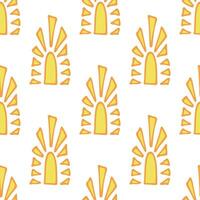Seamless pattern with sun doodle for decorative print, wrapping paper, greeting cards, wallpaper and fabric vector