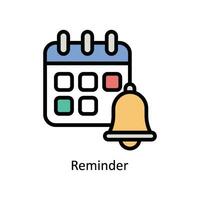 Reminder vector Filled outline Icon  Design illustration. Business And Management Symbol on White background EPS 10 File