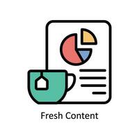 Fresh Content vector Filled outline Icon  Design illustration. Business And Management Symbol on White background EPS 10 File