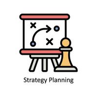 Strategy Planning vector Filled outline Icon  Design illustration. Business And Management Symbol on White background EPS 10 File