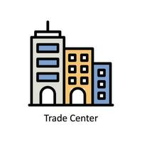 comercio centrar vector lleno contorno icono diseño ilustración. negocio y administración símbolo en blanco antecedentes eps 10 archivo