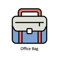 oficina bolso vector lleno contorno icono diseño ilustración. negocio y administración símbolo en blanco antecedentes eps 10 archivo