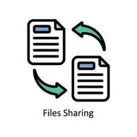 Files sharing vector Filled outline Icon  Design illustration. Business And Management Symbol on White background EPS 10 File